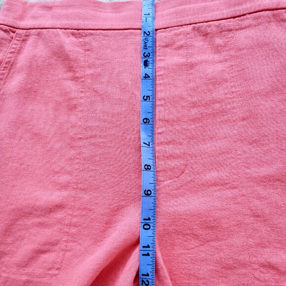 Banana Republic Pull-On Linen Blend Shorts in Coral Pink Sz S - Picture 10 of 11